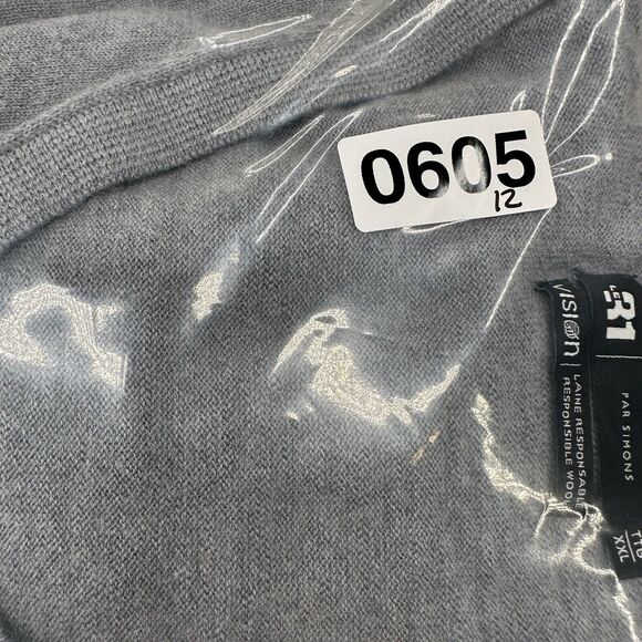 LE 31 Par Simons Pullover Sweater Mens XXL V-Neck Light Blue Tight Knit Preppy - Picture 6 of 6